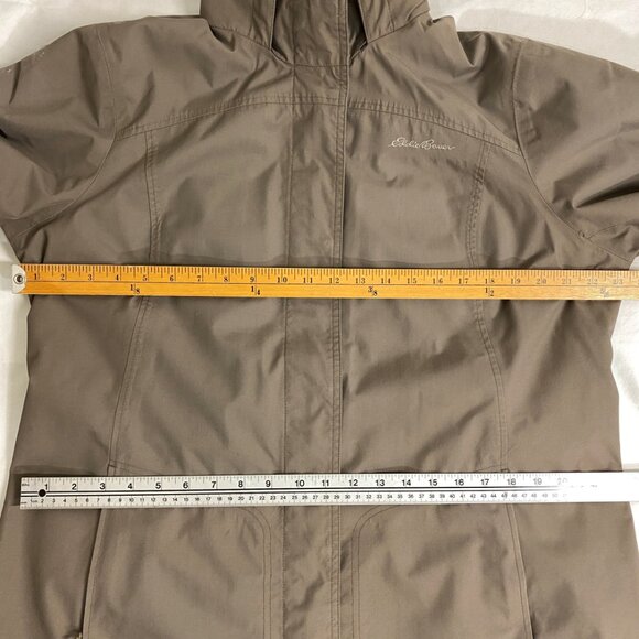 Eddie Bauer Raincoat Travex Weatheredge Beige Rain Jacket - Picture 9 of 10